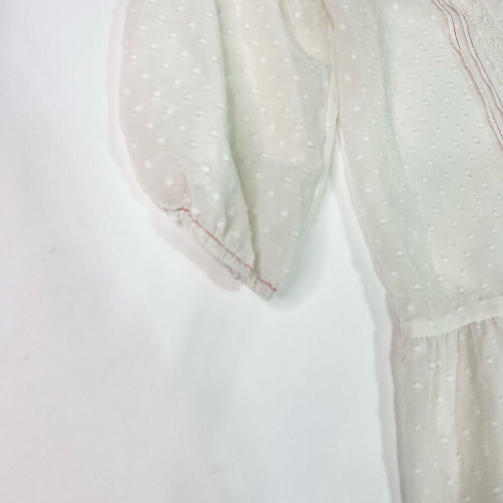Matilda‎ Jane Top Womens Medium White Swiss Dot Lace NWT peasant country - Picture 8 of 12